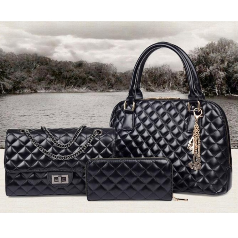 ⭐LAST ONE⭐ 3PC QUILTED Bag Set - Picture 6 of 7